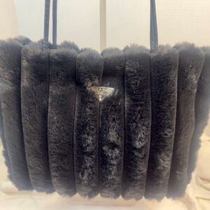 PRADA GWP Black Faux Mink Fur Shoulder bag comes inside a bag only no box